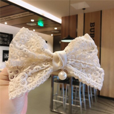 sengpan Barrette For Women Girl Rhinestone Crystal Pearl Big Hair Clip Hairpin Bow Knot Geometric Flower Head Accessories Wholesale