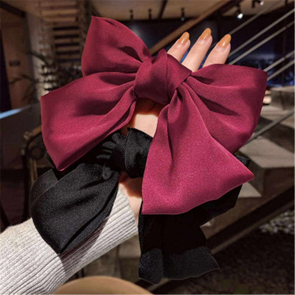 sengpan Women Girl Big Bow knot Tie Barrette Hair clips Hairpins Bands Fabric Fashion Korean Lady Head wear Accessories Wholesale Gifts