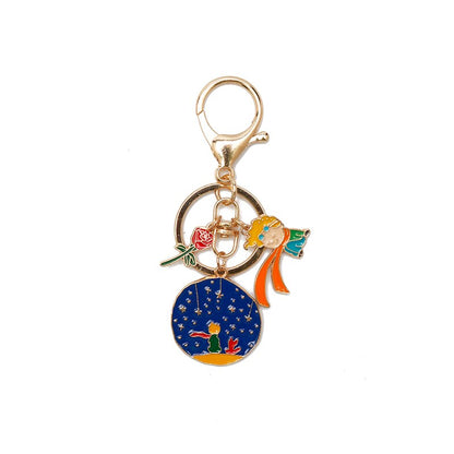 sengpan christmas gift ideas gifts for her Le Petit Prince Rose Boy Keychain Cartoon Trinket Car Keyrings Backpack Keyfob Women Men Children Key Buckle Gift