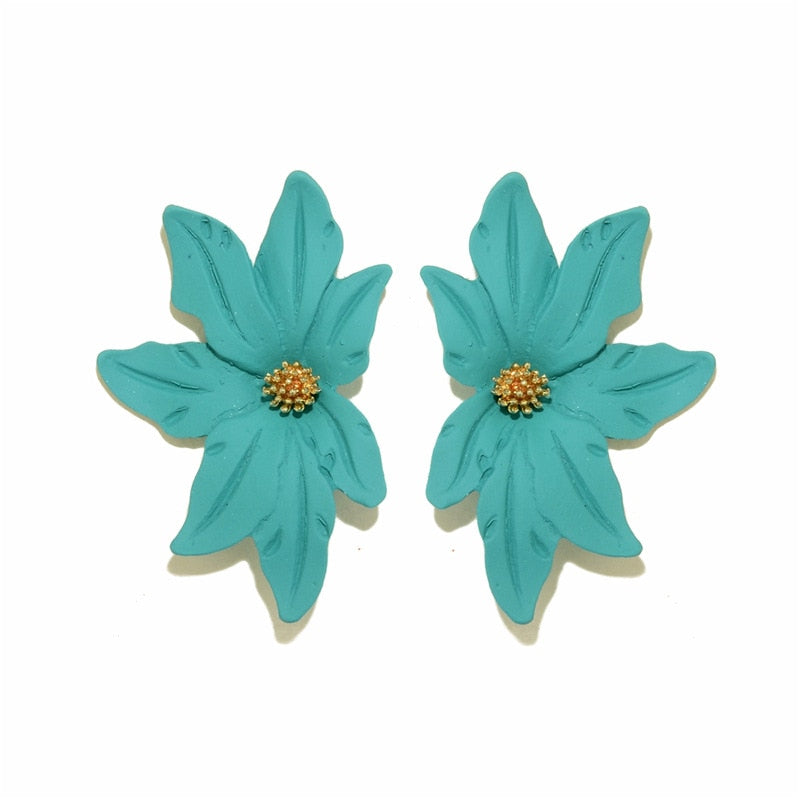 sengpan Boho Jewelry Flower Earrings Fashion Jewelry Wedding Party Korean Stud Earrings for Women Christmas Gift Pendientes Mujer