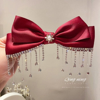 sengpan Barrette For Women Girl Rhinestone Crystal Pearl Big Hair Clip Hairpin Bow Knot Geometric Flower Head Accessories Wholesale