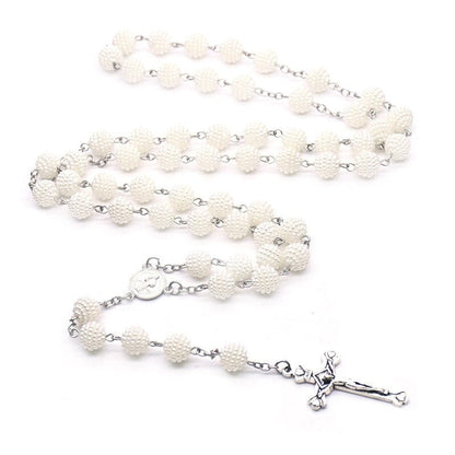 sengpan Christmas gifts ideas 5 Styles Imitation Pearl Rosary Cross  Pendant New Necklace Blessing Fashion Simple Temperament Jewelry For Female