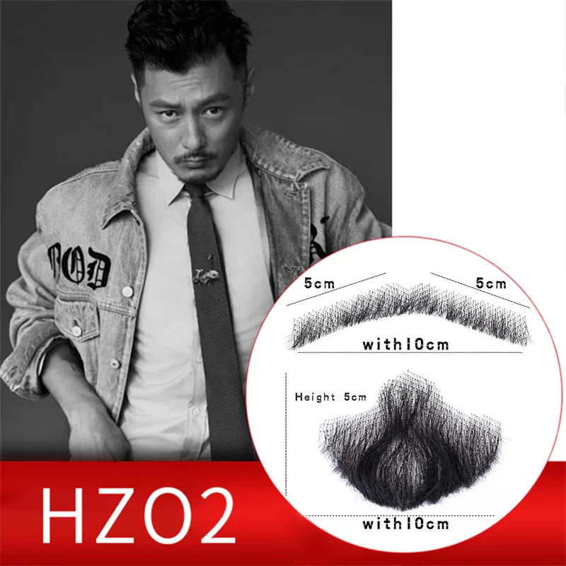 sengpan Lace False Beard Invisible A Handsome Man Real Hair Indispensable Fake Moustache Mustache Male Facial Hair