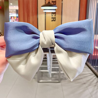 sengpan Women Girl Big Bow knot Tie Barrette Hair clips Hairpins Bands Fabric Fashion Korean Lady Head wear Accessories Wholesale Gifts