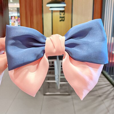 sengpan Women Girl Big Bow knot Tie Barrette Hair clips Hairpins Bands Fabric Fashion Korean Lady Head wear Accessories Wholesale Gifts