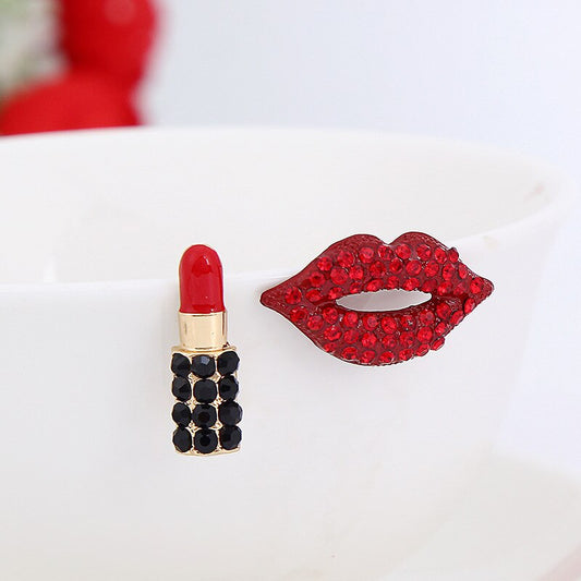 sengpan Exquisite Red Lipstick Lip Earring Fashion Woman Party Earrings Accessories