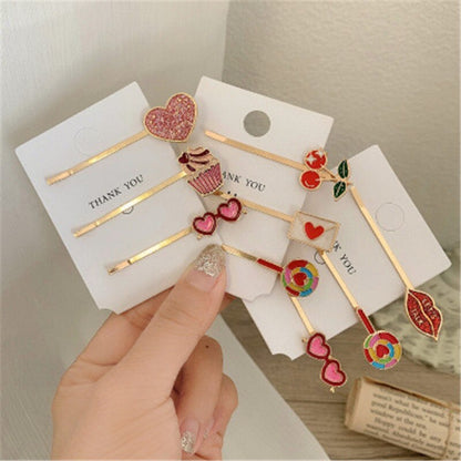 sengpan Christmas gifts for her Hair Grip Clip Sets Hairpin For Women Girl Rhinestone Fruits Plants Korean Handmade Fashion Head Accessories Mujer