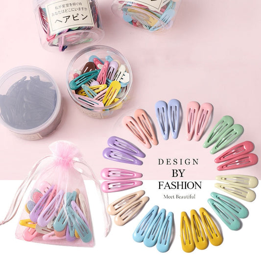 sengpan 10/20/30/40 New Women Girls Cute Colorful Waterdrop Shape Hairpins Sweet Hair Clips Barrettes Slid Clip Fashion Hair Accessories