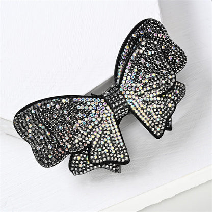 sengpan Barrette for Women Girl Rhinestone Crystal Big Bow Knot Hair Clip Hairpin Geometric Accessories Wholesale