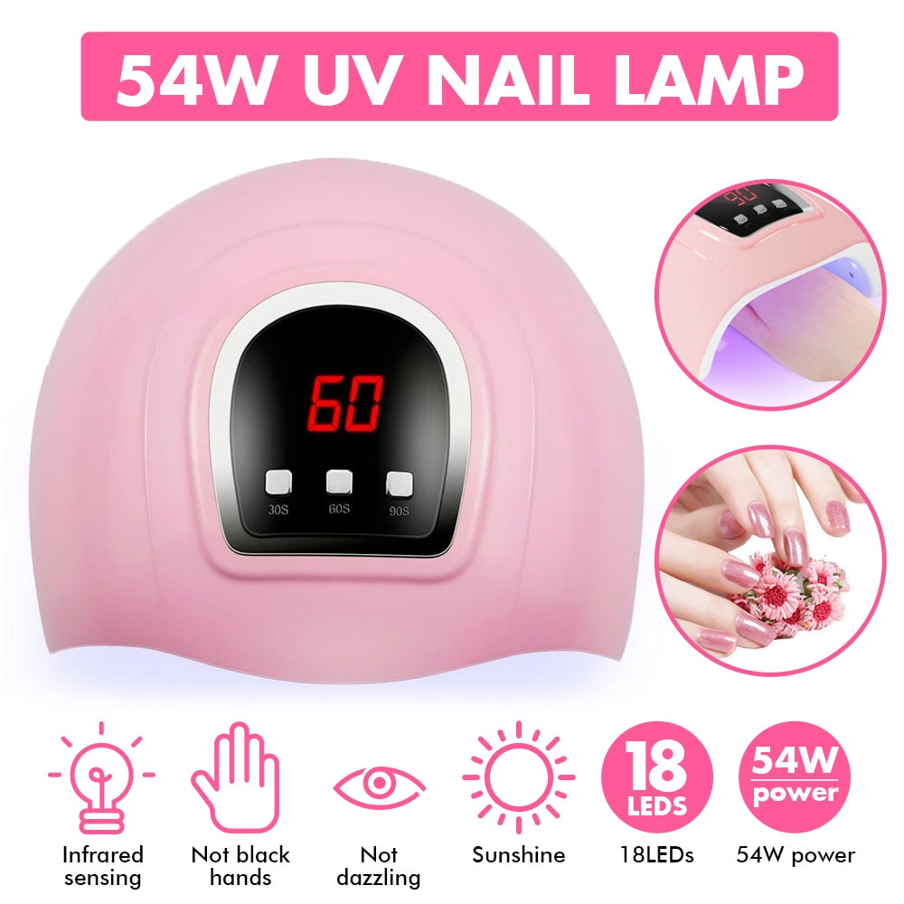 sengpan Nail Set 120W UV LED Lamp Dryer 18/12PCS Nail Gel Polish Kit Soak Off Manicure Set Electric Nail Drill Tools Set uñas