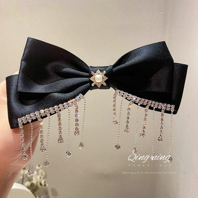 sengpan Barrette For Women Girl Rhinestone Crystal Pearl Big Hair Clip Hairpin Bow Knot Geometric Flower Head Accessories Wholesale