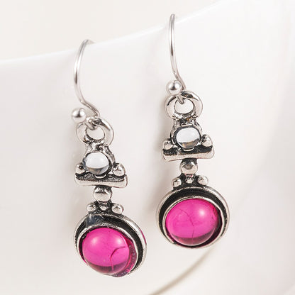 sengpan easter gifts for women  Vintage Drop Earrings Moonstone Pink Stone Earrings  Women Fashion Trendy Earrings Jewelry