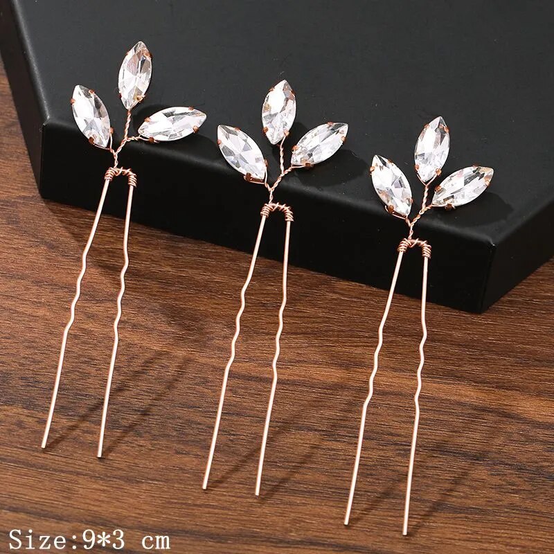 sengpan - Hair Pins Hair Accessories For Women Wedding Accessories Hair Clips Jewelry Pearl Rhinestone Flower Hair Clip Pins Headpiece