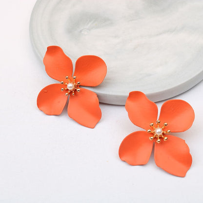 sengpan Boho Cute Flower Earrings for Women Korean Jewelry Kids Girls Gifts Fashion Stud Earring Boucles D'oreilles Aretes De Mujer