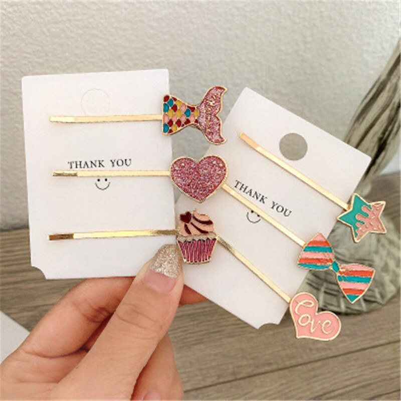 sengpan Christmas gifts for her Hair Grip Clip Sets Hairpin For Women Girl Rhinestone Fruits Plants Korean Handmade Fashion Head Accessories Mujer