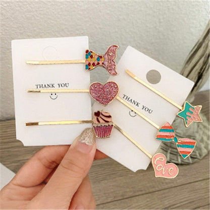 sengpan Christmas gifts for her Hair Grip Clip Sets Hairpin For Women Girl Rhinestone Fruits Plants Korean Handmade Fashion Head Accessories Mujer