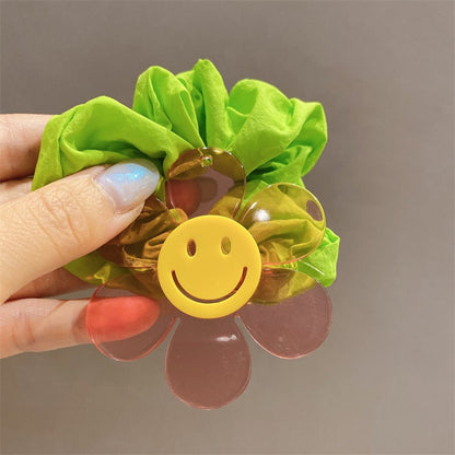 sengpan Women Hair Ties Cartoon Flower Elastic Hair Band Colorful Rubber Bands Girl Korean Hair Accessories  Scrunchies Wholesale