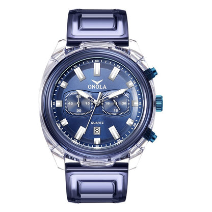 sengpan  NEW Sport Transparent Plastic Fashion Dresse Unique  Men's Watches Women Waterproof Quartz