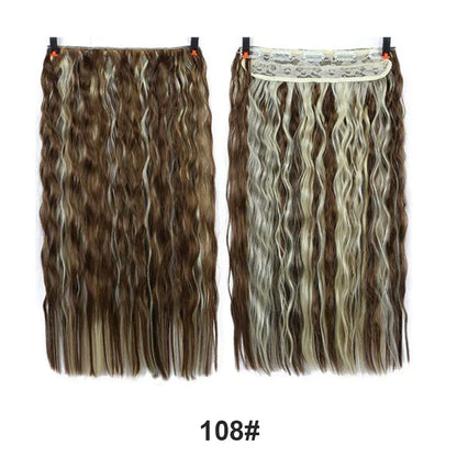 sengpan  24inche 5Clip Long Straight Hair Gradient Straight Hair Synthesis Hair Extension High Temperature Women Hair Extension