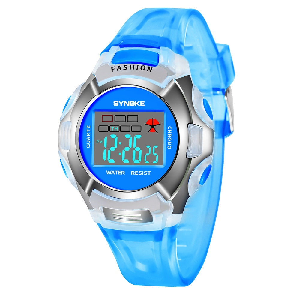 sengpan Christmas wishlist New Waterproof Children Watch Boys Girls LED Digital Sports Watches Plastic Kids Alarm Date Casual Watch Select Gift for kid W50