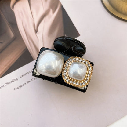 sengpan Camellia Flower Floral Pearl Hair Claw Banana Clip for Bun for Women Girl Korean Handmade Fashion Accessories Mujer Wholesale