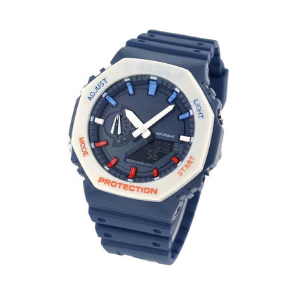 sengpan Hot Selling Brand New 2100 LED Digital Multifunction Watch Causal Sport Wristwatch Dual Display Silicon Strap For Women Men