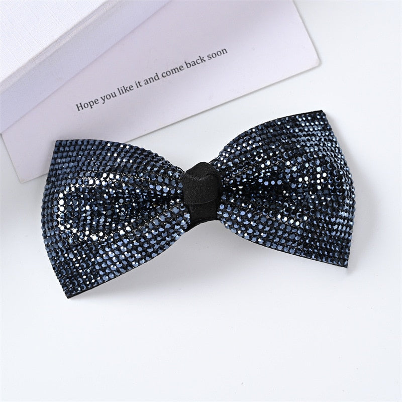 sengpan Barrette for Women Girl Rhinestone Crystal Big Bow Knot Hair Clip Hairpin Geometric Accessories Wholesale