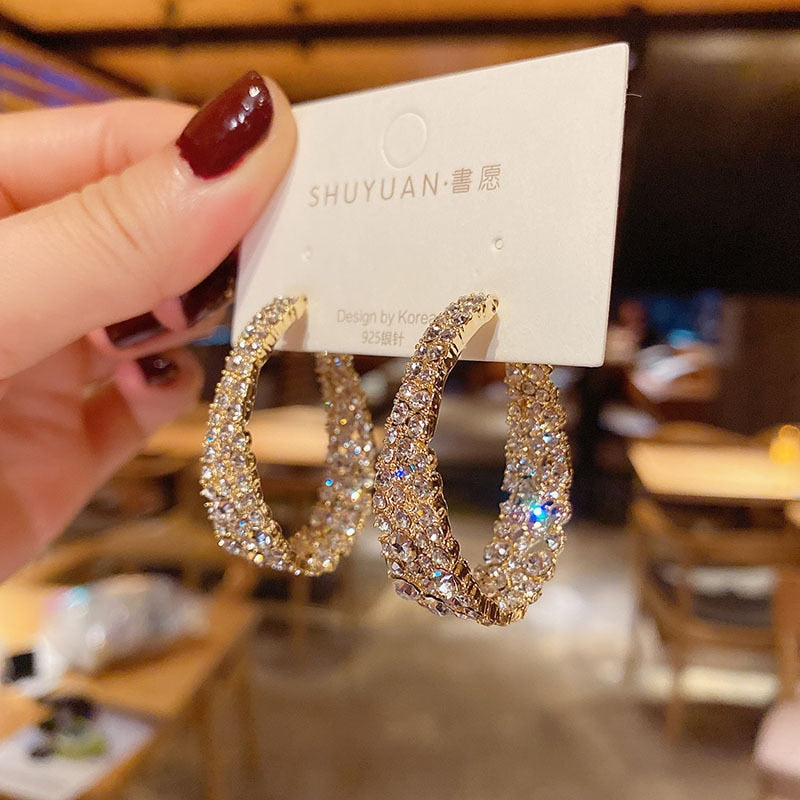 sengpan New style show face small high-end atmosphere decoration fashion women temperament personality exaggerated ear ring women