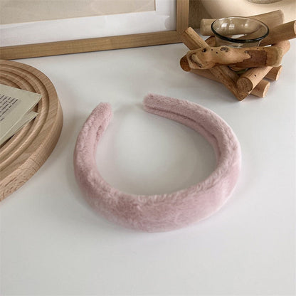 sengpan New Fashion Cute Female Bezel Head Sponge Headband for Women Girls Solid Thick Hair Hoop Hairband Plush Headbands