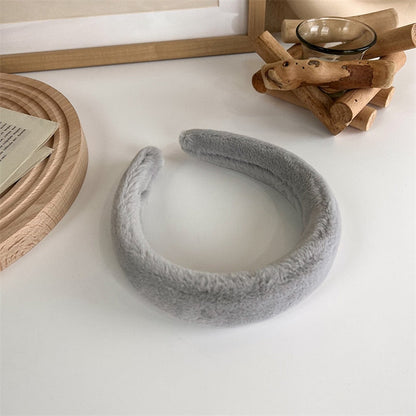 sengpan New Fashion Cute Female Bezel Head Sponge Headband for Women Girls Solid Thick Hair Hoop Hairband Plush Headbands