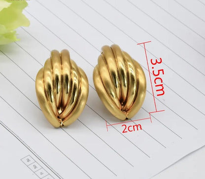 sengpan - Earings Cuff Luxury Earrings For Women Fashion Jewelry Gauges Weird Earings Gold Hoop True Beauty Gold Plated Korea