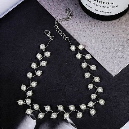 sengpan  New Arrivals Hot Fashion Black Crystal Necklace Kolye Collier Simple Cross Strand Beaded Chokers Necklaces Women Jewelry