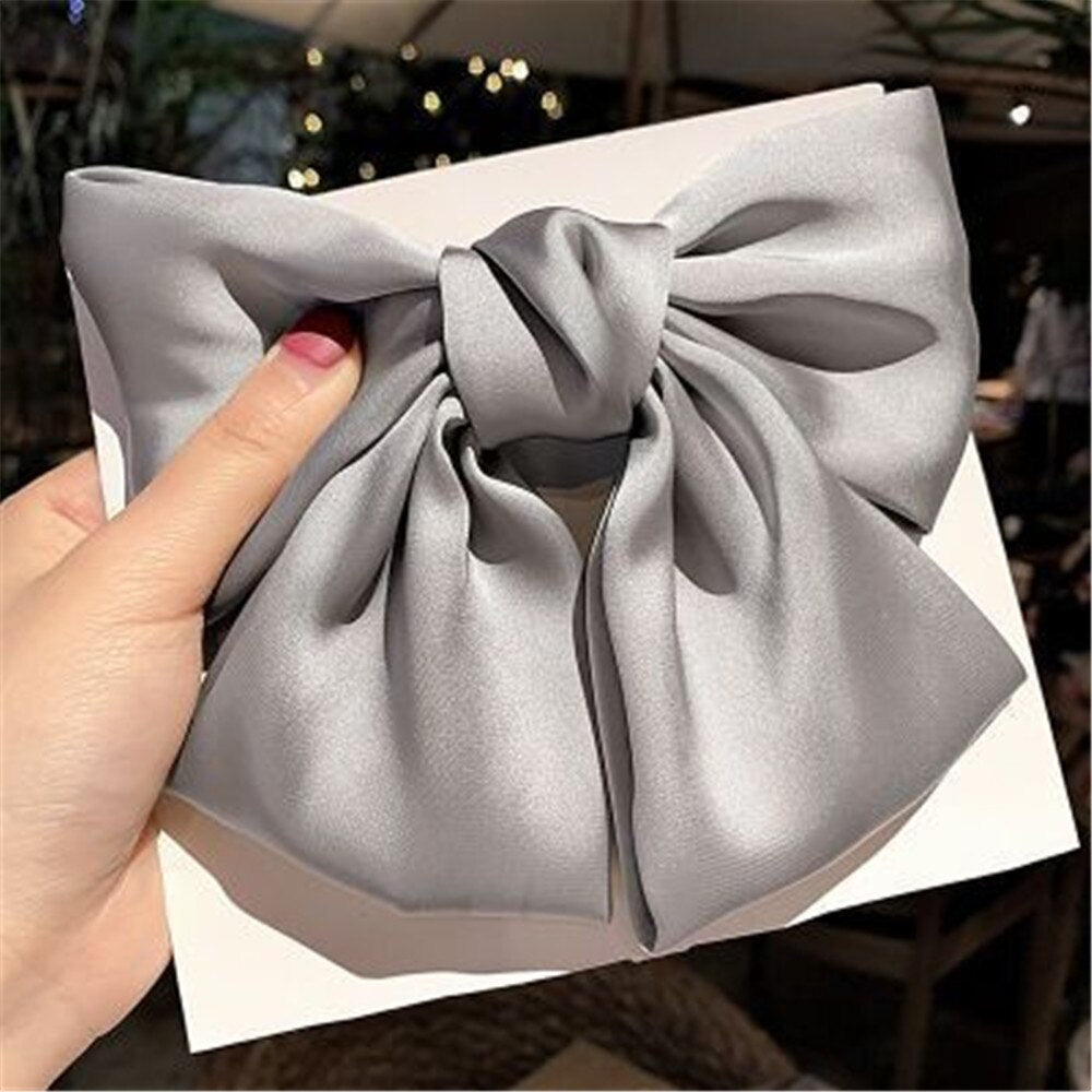 sengpan Women Girl Big Bow knot Tie Barrette Hair clips Hairpins Bands Fabric Fashion Korean Lady Head wear Accessories Wholesale Gifts