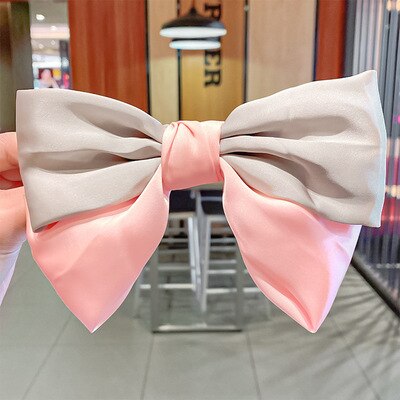 sengpan Women Girl Big Bow knot Tie Barrette Hair clips Hairpins Bands Fabric Fashion Korean Lady Head wear Accessories Wholesale Gifts