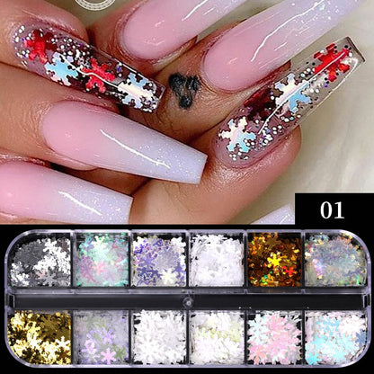 sengpan gifts for girls New 100x4cm Xmas Pattern for Nail Sticker 3D Snowflake Star Laser Glitter Christmas Nail Art Transfer Foils Stickers