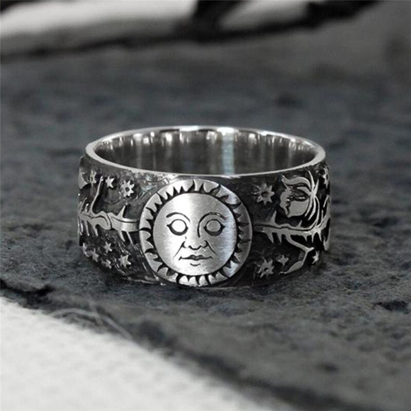 sengpan Handmade Carved Design Rings Women/Men Little Boy Antique Punk Party Finger Rings Fancy Gifts Statement Jewelry Wholesale