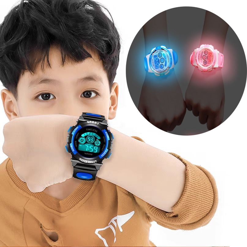 sengpan watches on sale clearance Children's electronic watches color luminous dial life waterproof multi-function luminous alarm clocks watch for boys and girls