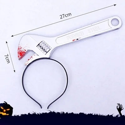 sengpan Halloween three-dimensional hair accessories tidy simulation toy plastic head knives scissors Halloween decoration props