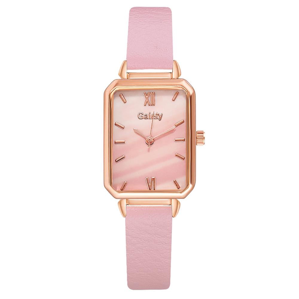 sengpan Christmas wishlist  Gaiety Brand Women Watches Fashion Square Ladies Quartz Watch Bracelet Set Green Dial Simple Rose Gold Mesh Luxury Women Watches