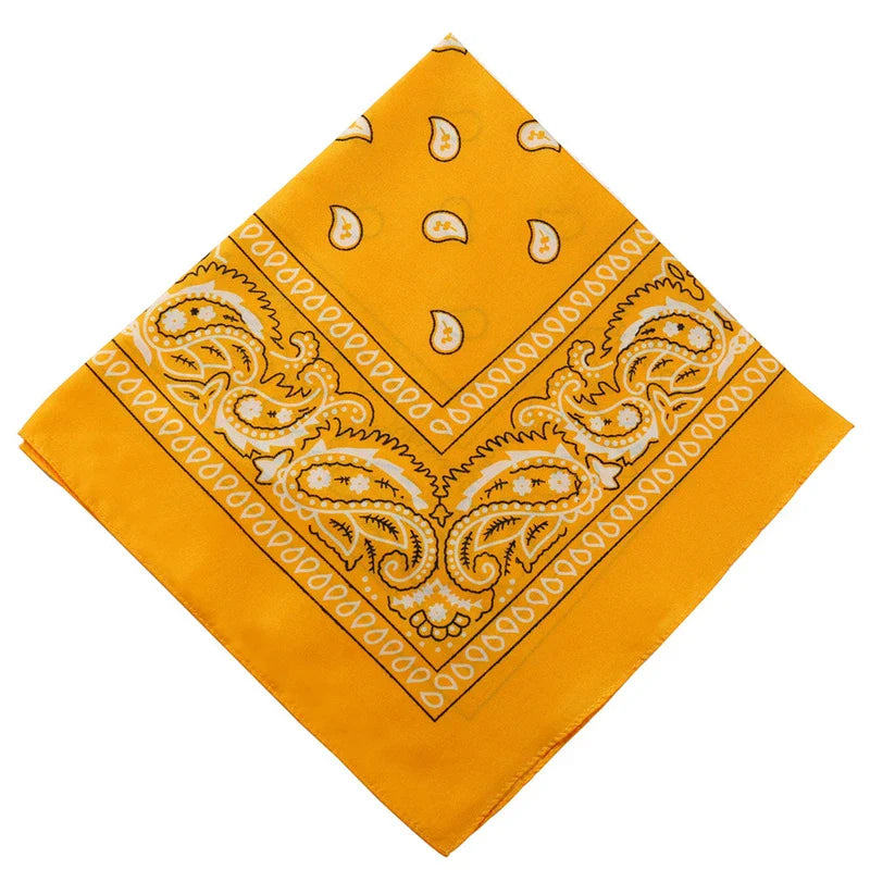 sengpan  Fashion Women Bandana Scarf Girls Kids Punk Square Bandanas Headwear Bohemian Head Scarf Headbands Hair Accessories