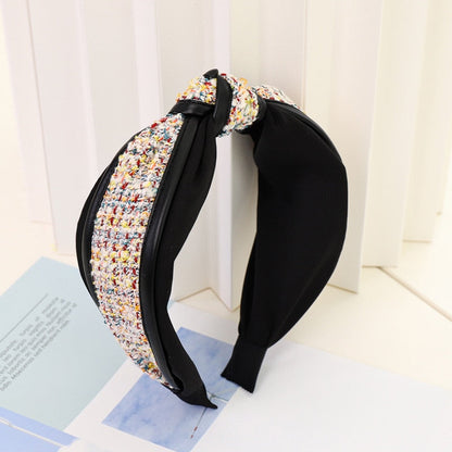 sengpan Woolen Knitting Knot  Hairbands For Women Headbands Girls  Hair Accessories Korea Headband Print Head Wrap