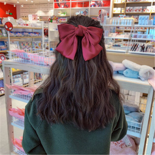 sengpan Women Girl Big Bow knot Tie Barrette Hair clips Hairpins Bands Fabric Fashion Korean Lady Head wear Accessories Wholesale Gifts