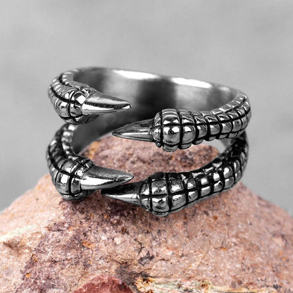 sengpan father's day gifts Evil Dragon Claw Stainless Steel Opening Men's Ring Punk Rock Hip Hop Personality Jewelry Cycling Boyfriend Gift