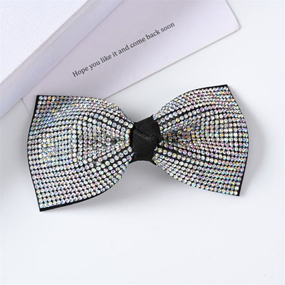 sengpan Barrette for Women Girl Rhinestone Crystal Big Bow Knot Hair Clip Hairpin Geometric Accessories Wholesale