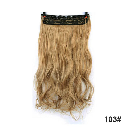 sengpan  24inche 5Clip Long Straight Hair Gradient Straight Hair Synthesis Hair Extension High Temperature Women Hair Extension