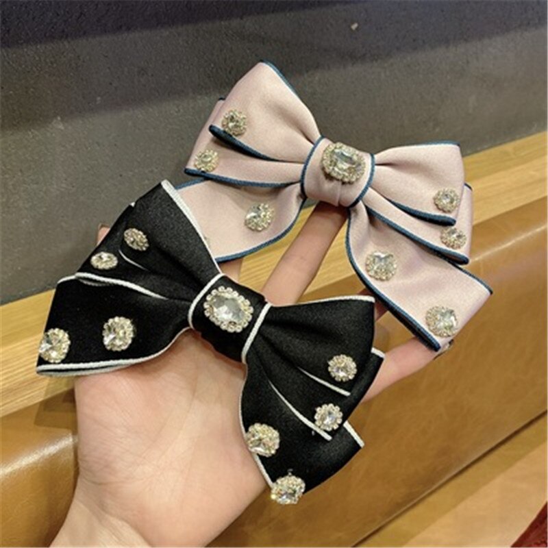 sengpan Barrette For Women Girl Rhinestone Crystal Pearl Big Hair Clip Hairpin Bow Knot Geometric Flower Head Accessories Wholesale