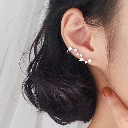 Lianfudai New Imitation Pearl Stud Earrings for Women Geometric Crystal Zircon Stars Earring Girls Birthday Party Banquet Jewelry