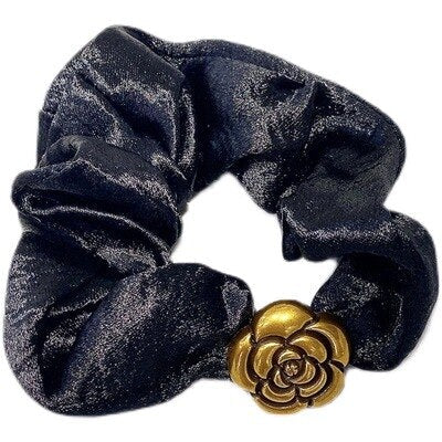 sengpan Women Girl Hair Ties Elastic Bands Camellia Plaid Flower Floral Pearl Bow Knot Scrunchies Korean Head Accessories Wholesale