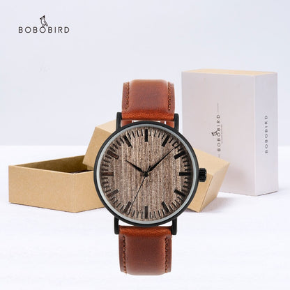 sengpan watches on sale clearance Customize Wooden Watch Ladies Clearance Sale Promotion Quartz Wristwatches Male Women Leather Strap