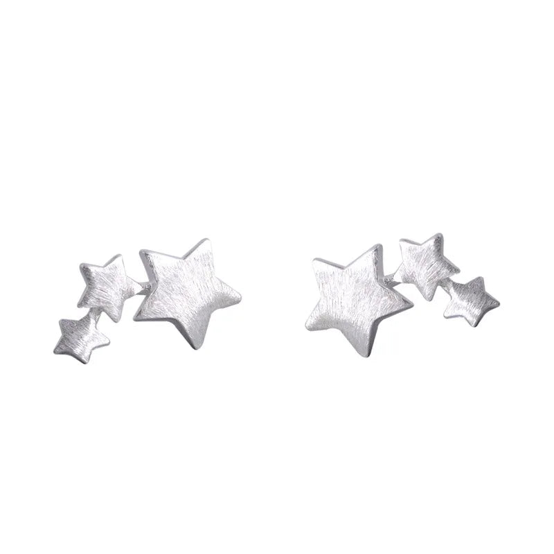 sengpan  silver Star Stud Earrings for Women Elegant Wedding Jewelry pendientes mujer moda